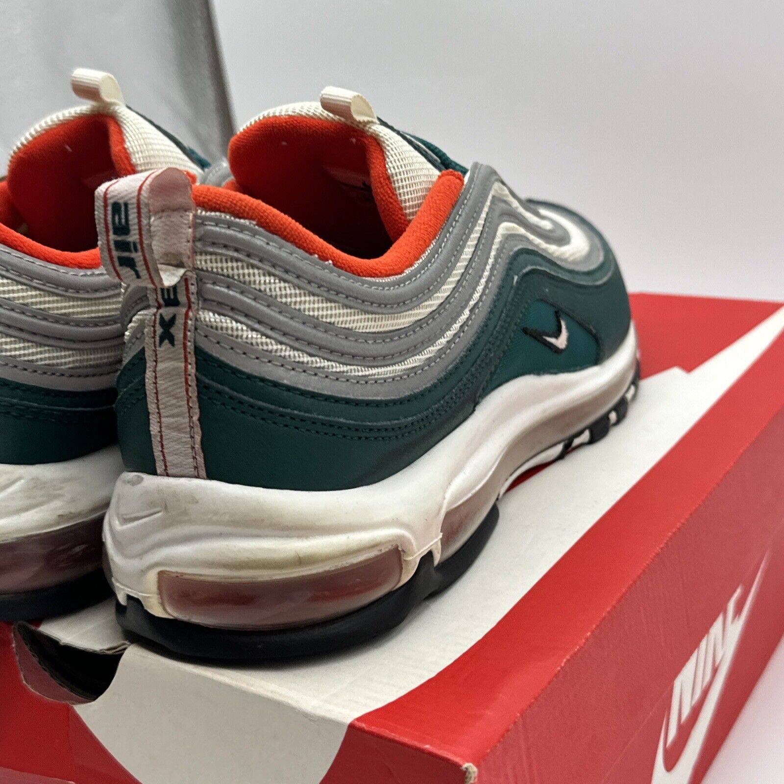 Size 12 - Nike Air Max 97 Miami Dolphins 2018 Rainforest Green Silver Reflective