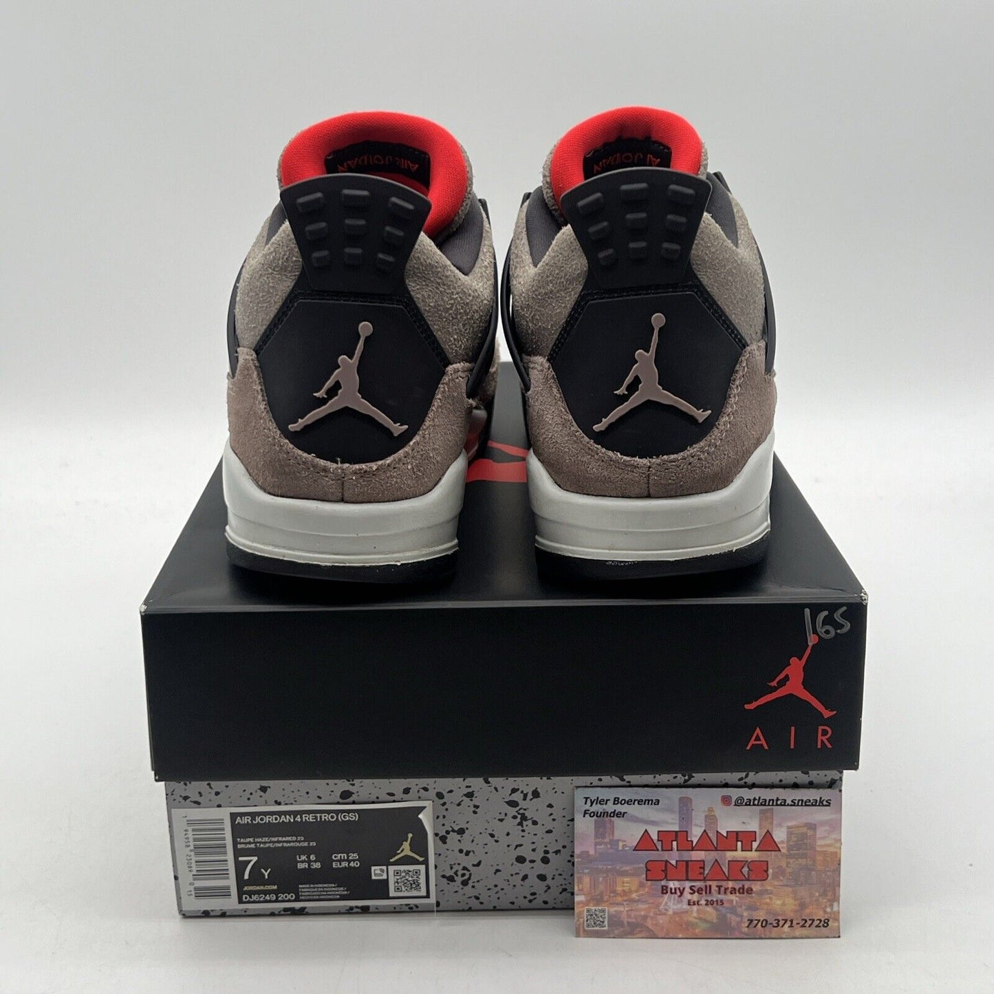 Size 7Y - Jordan 4 Retro Mid Taupe Haze Black Brown White (DJ6249-200)