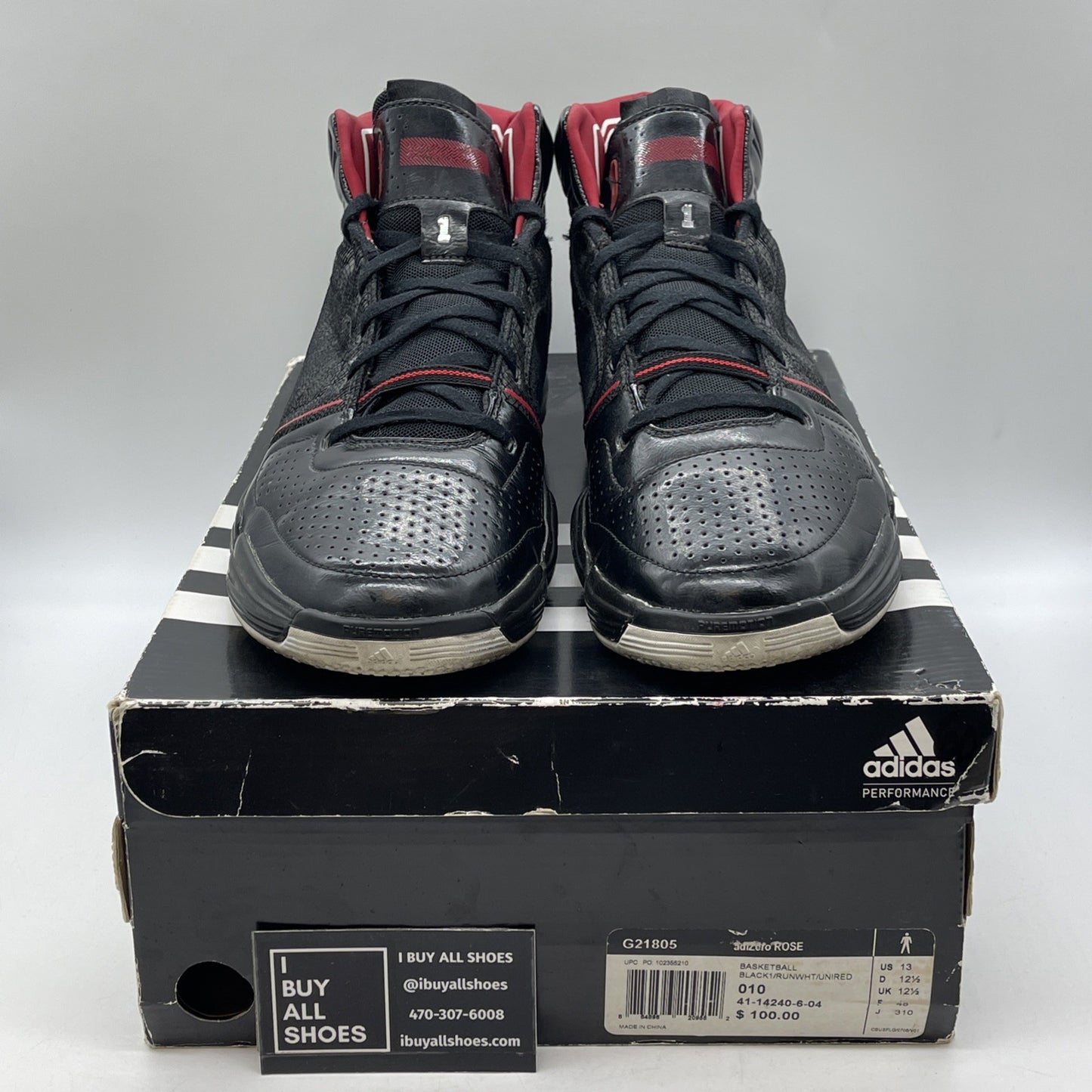 Size 13 - Adidas Adizero Rose Black (G21805)