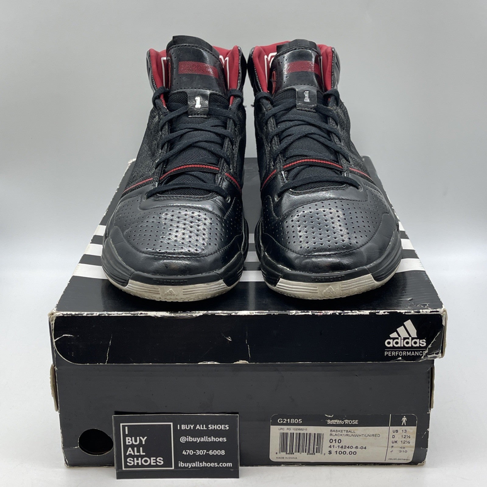 Size 13 - Adidas Adizero Rose Black (G21805)