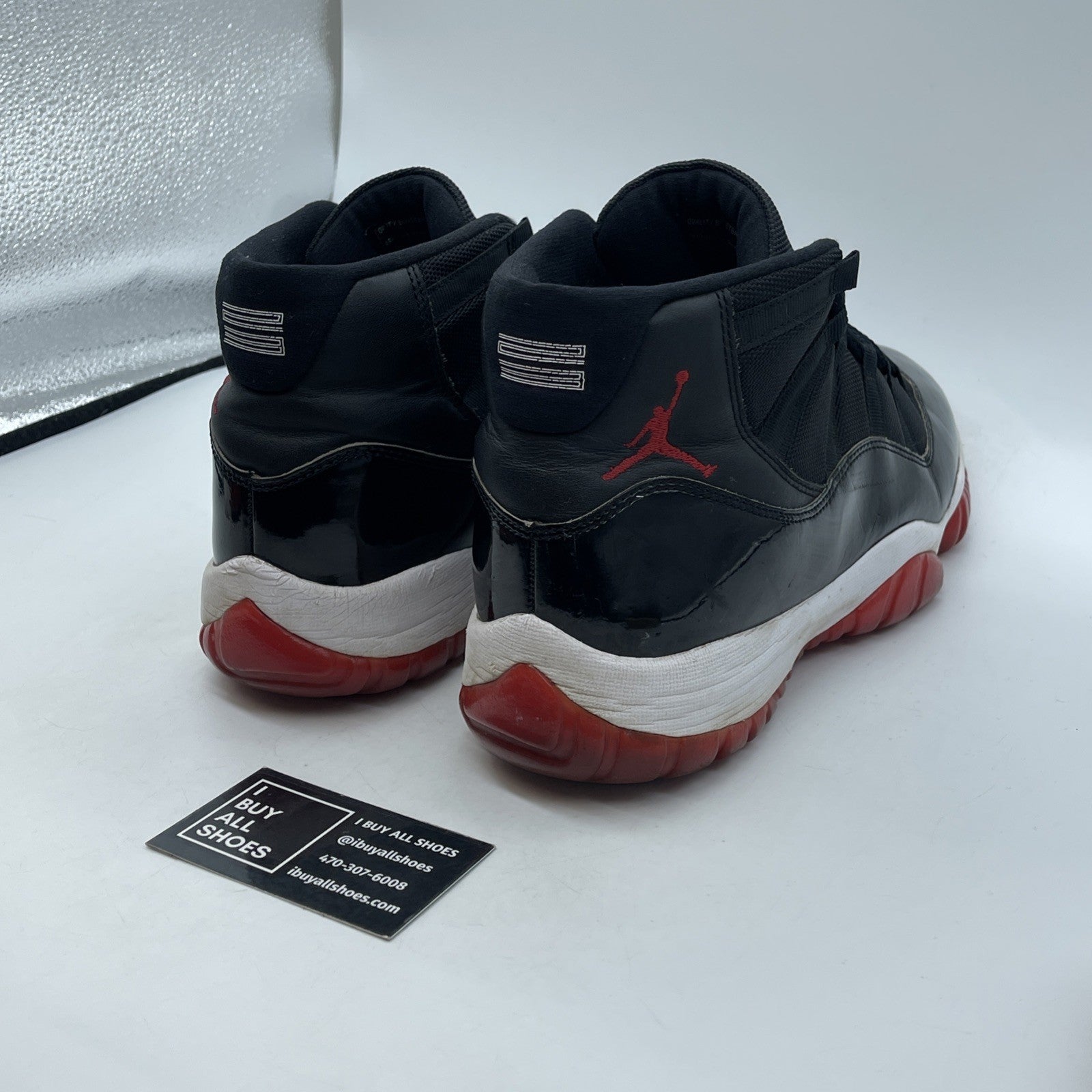 Size 11.5 - Jordan 11 Retro High Bred Black Red Suede Leather (378037-061)