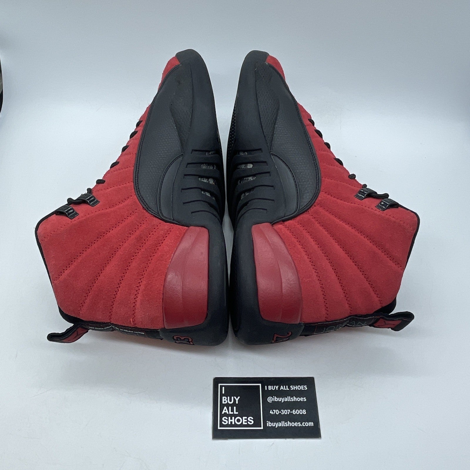 Size 11.5 - Jordan 12 Retro Reverse Flu Game 2020 Red Black Suede (CT8013-602)
