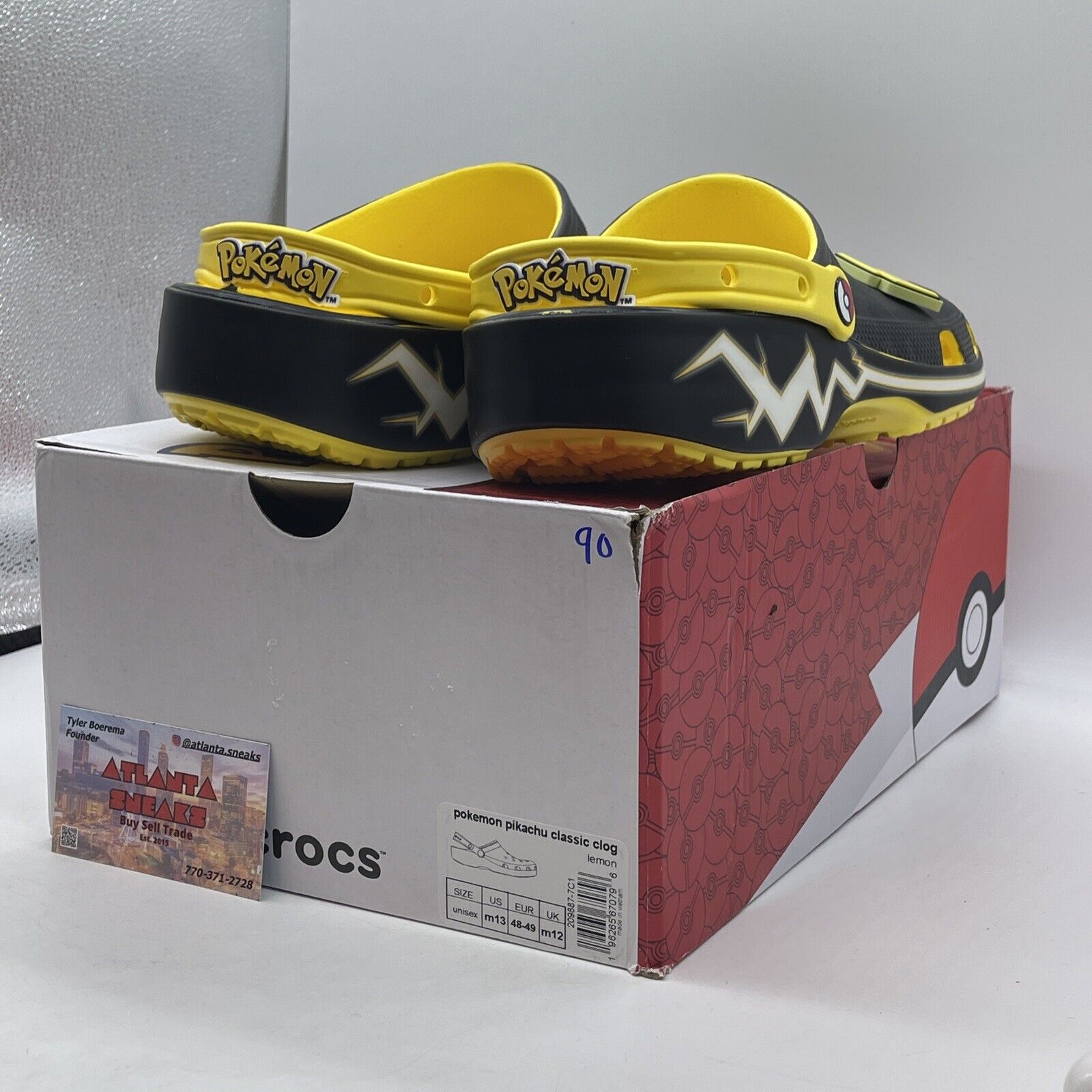 Size 13 - Crocs X Pokemon Pikachu Classic Clog Black Yellow Black (209887-7C1)