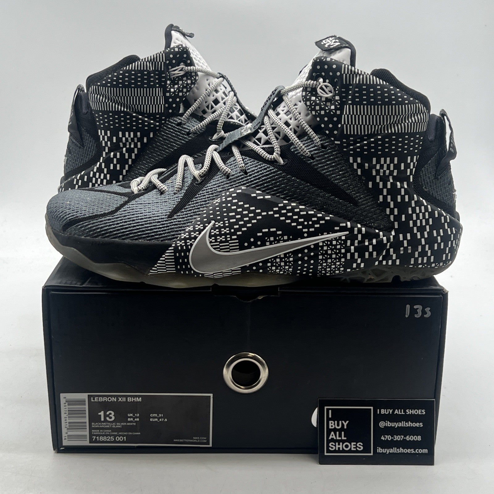 Size 13 - Nike LeBron 12 BHM - (718825-001)