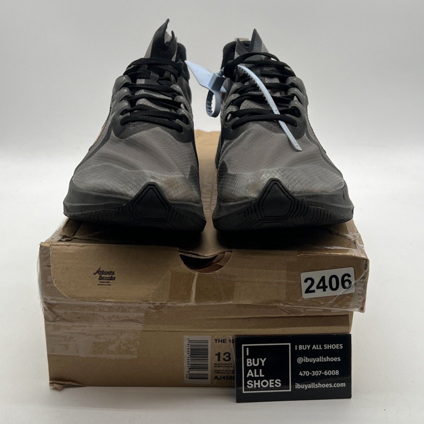 Size 13 - Nike Off-White x Zoom Fly SP Black (AJ4588-001)
