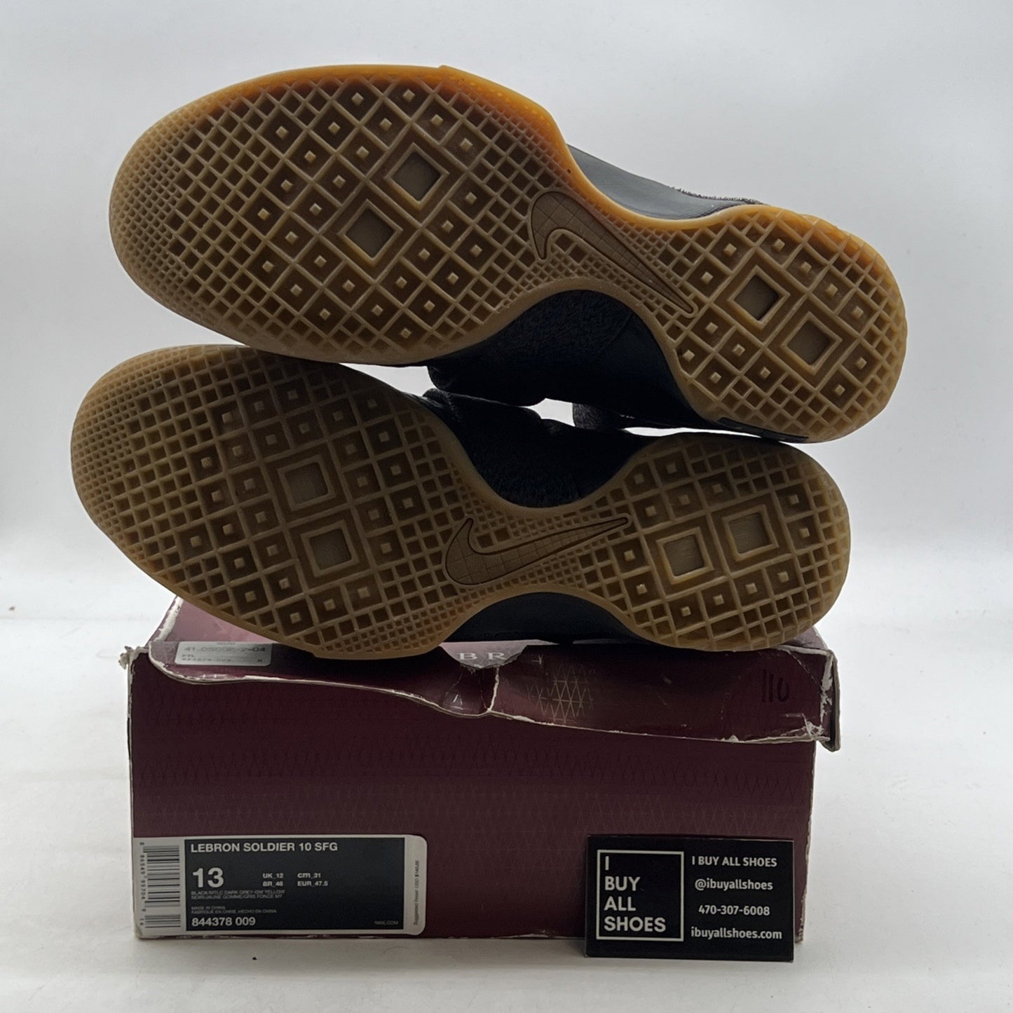 Size 13 - Nike LeBron Soldier 10 SFG Black Gum (844378-009)