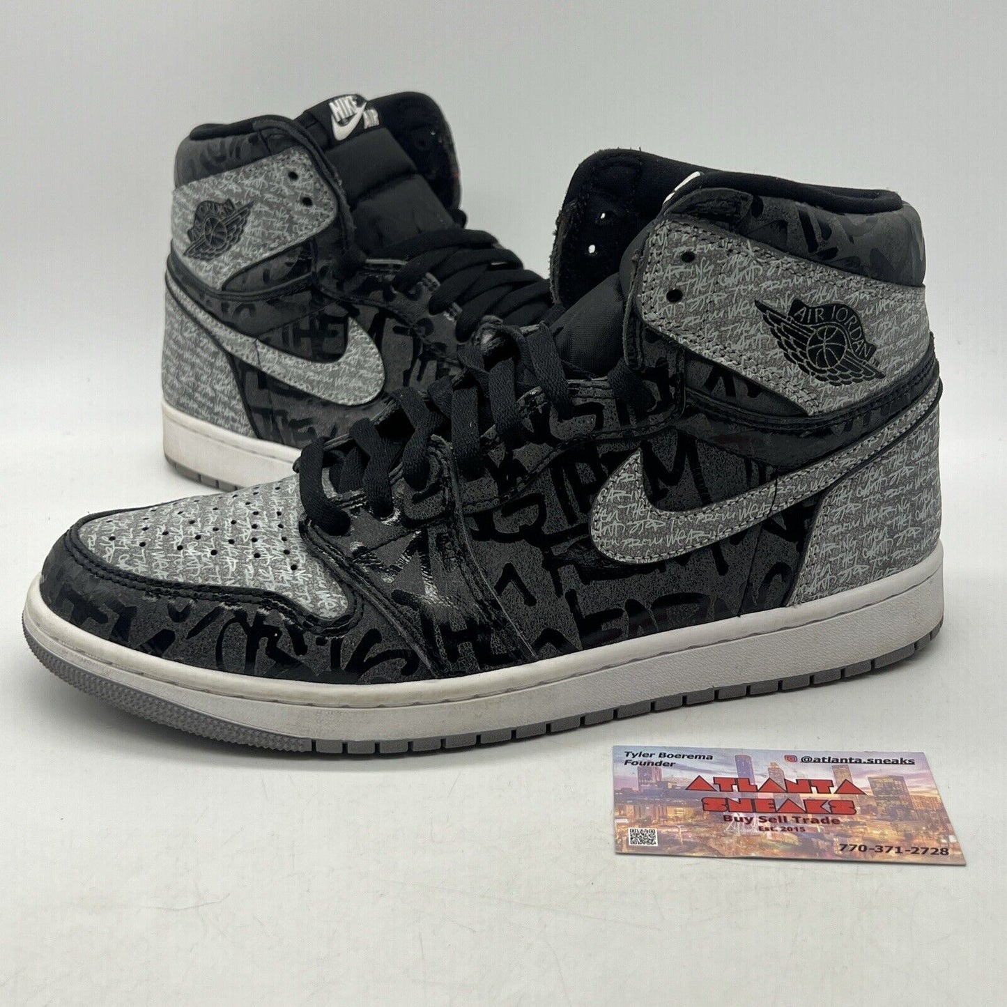 Size 10.5 - Jordan 1 OG High Rebellionaire Black Grey (555088-036)