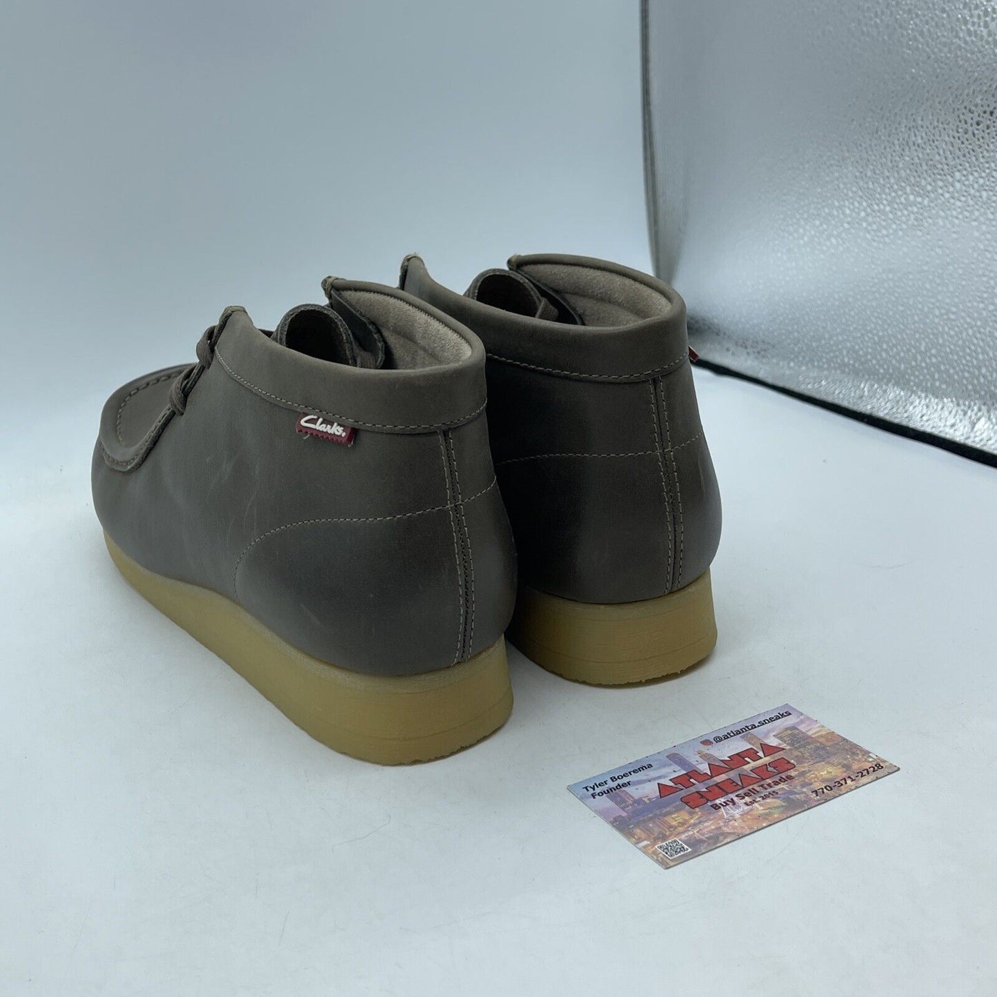 Size 11 - Clark’s Wallabee Brown Leather Shoes Ankle Boots (318429-100)
