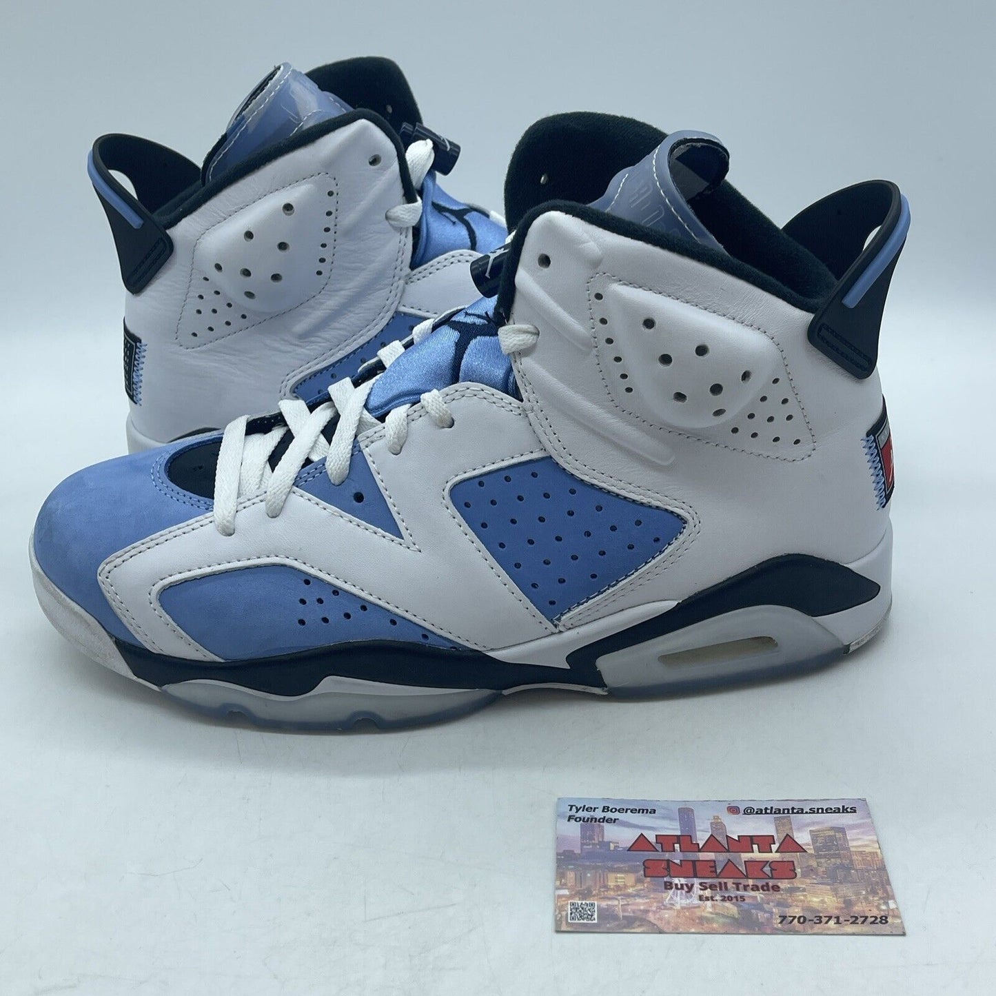 Size 9.5 - Jordan 6 Retro Mid UNC Home White Blue Black Suede (CT8529-410)