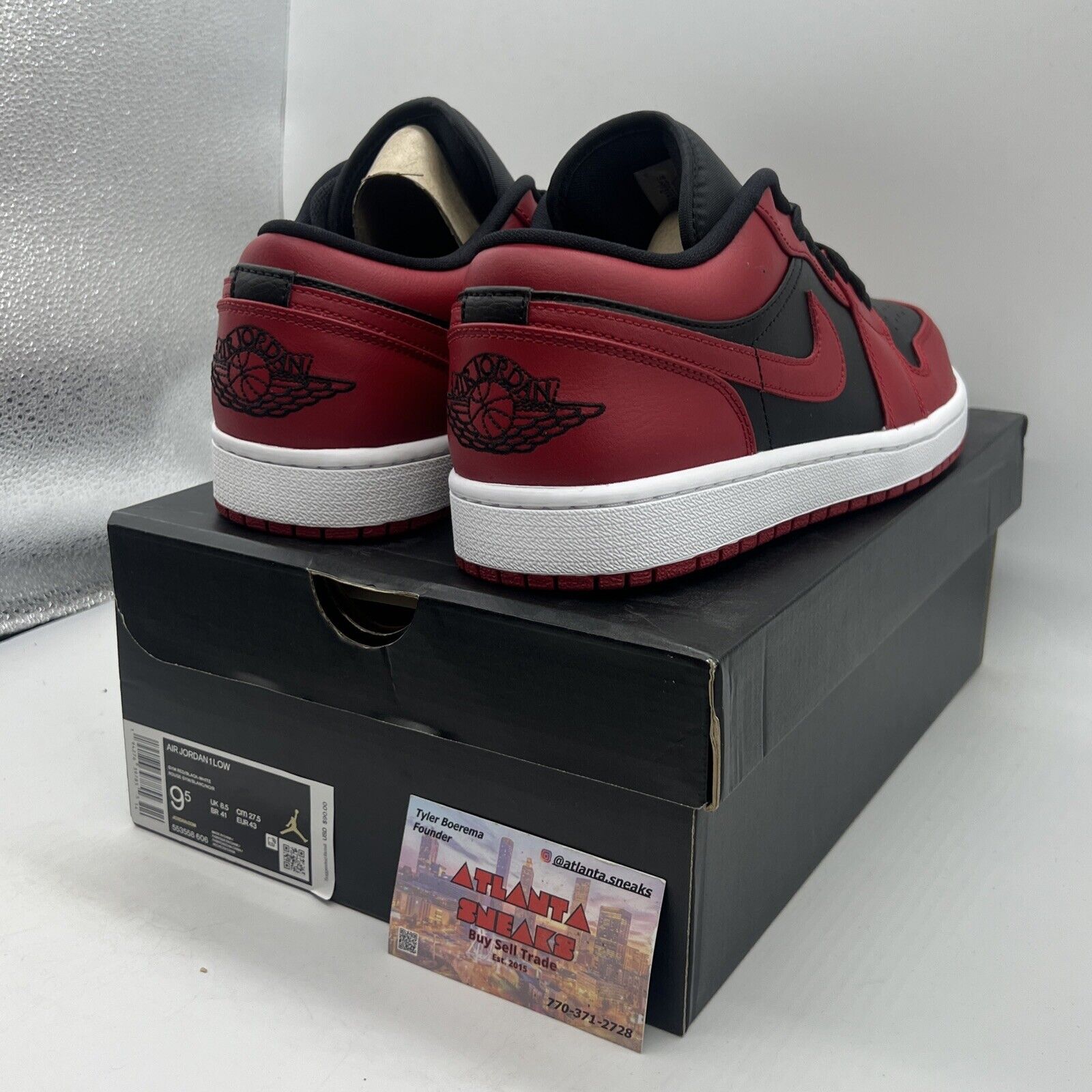 Size 9.5 - Air Jordan 1 Reverse Bred Red White Black Brand New Og All DS