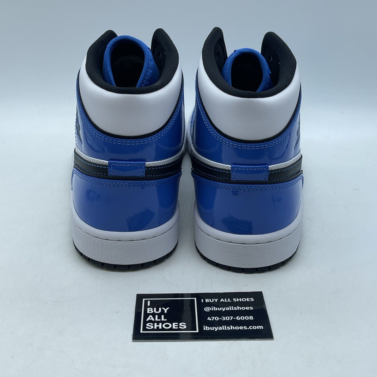Size 12 - Air Jordan 1 SE Mid Signal Blue White Black Leather (DD6834-402)