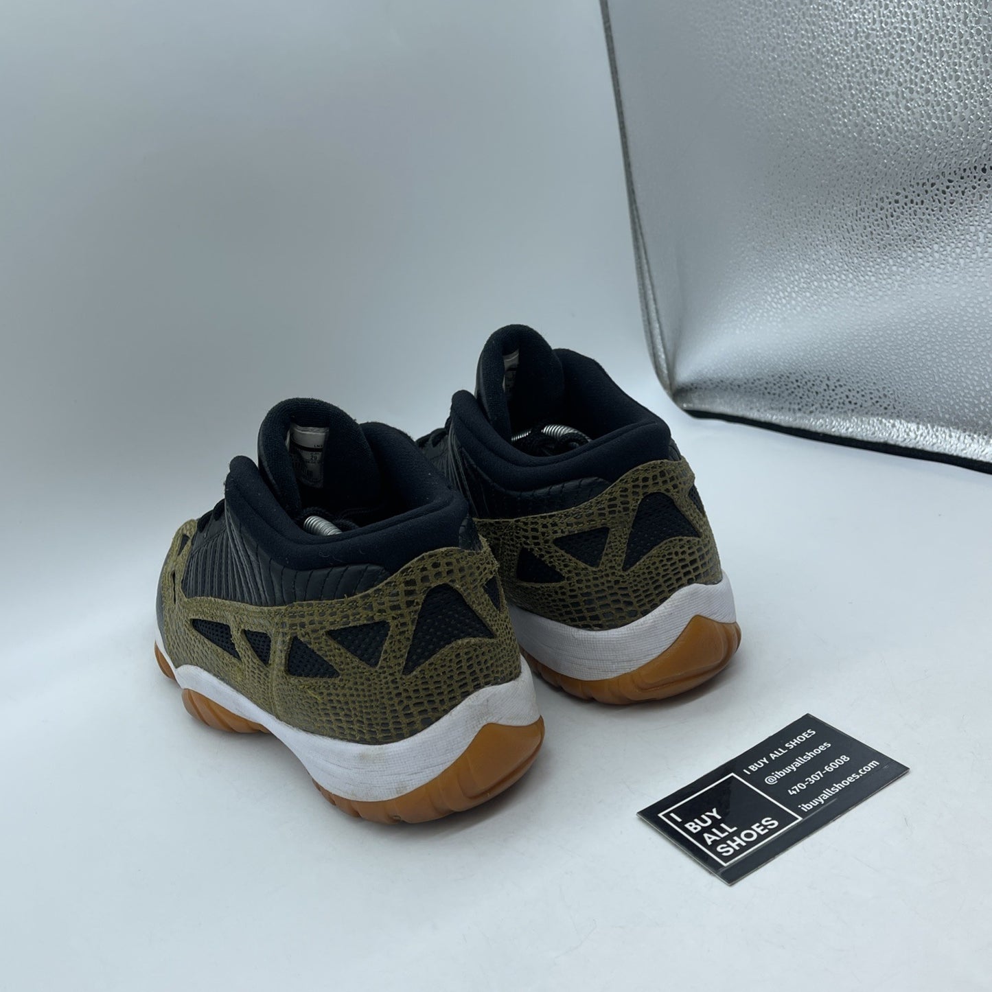 Size 11 - Air Jordan 11 IE Low Croc Green Black Suede Leather (306008-013)