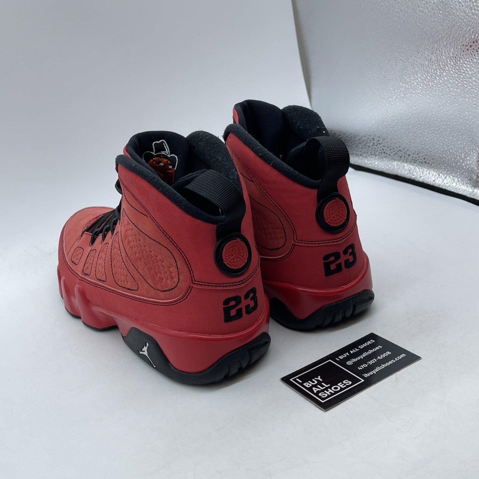Size 10 - Air Jordan 9 Retro Motorboat Jones Red Black Suede (302370-645)