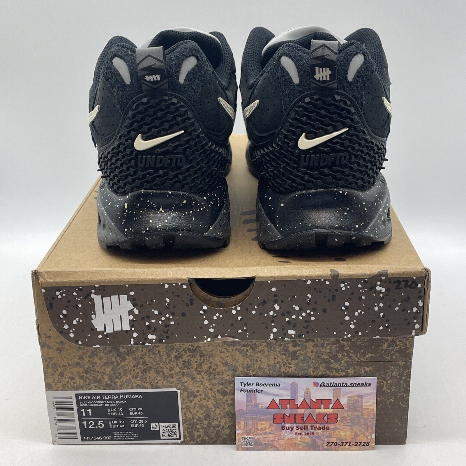 Size 11 - Nike Undefeated x Air Terra Humara Black White Suede (FN7546-002)