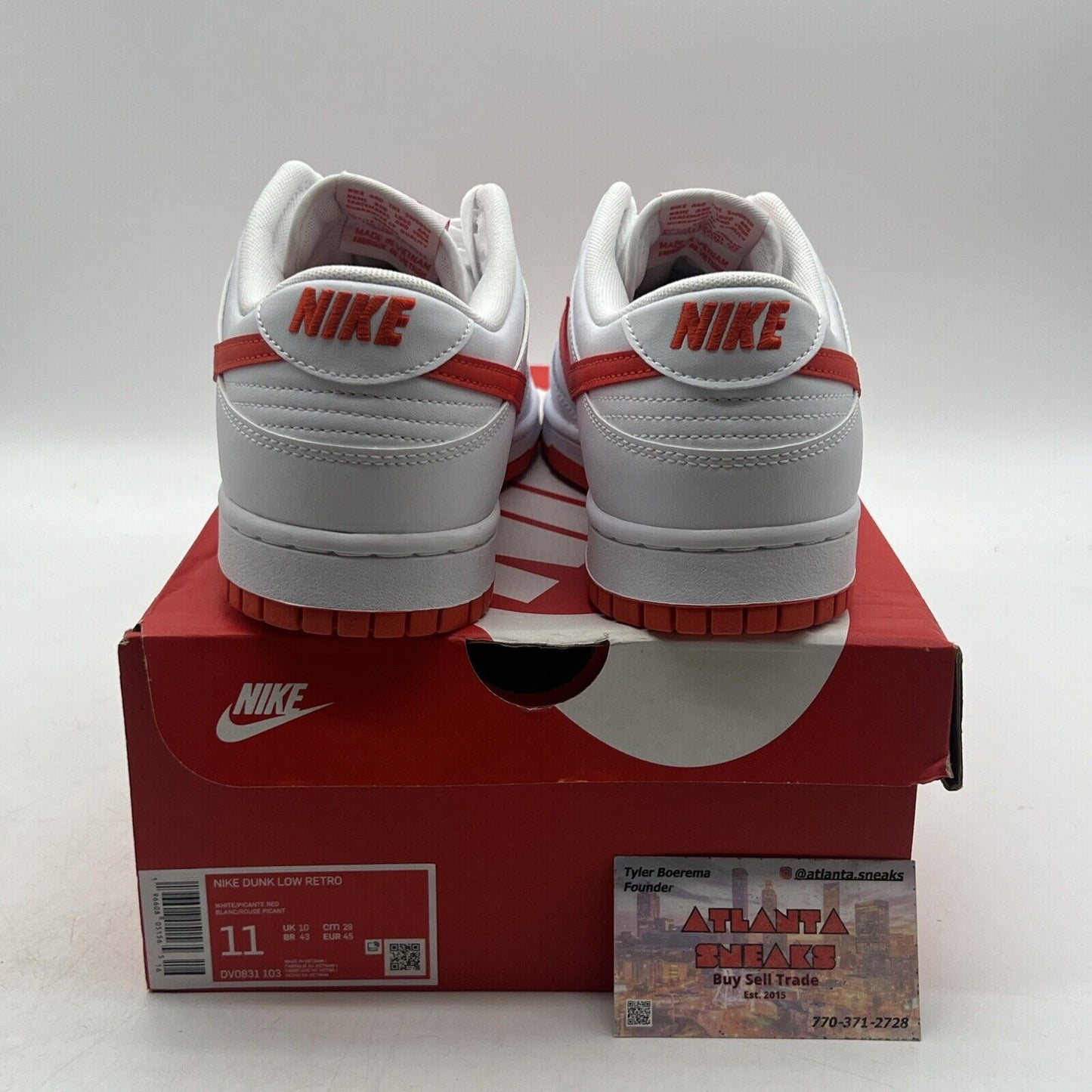 Size 11 - Nike Dunk Low Picante Red White Leather (DV0831-103)