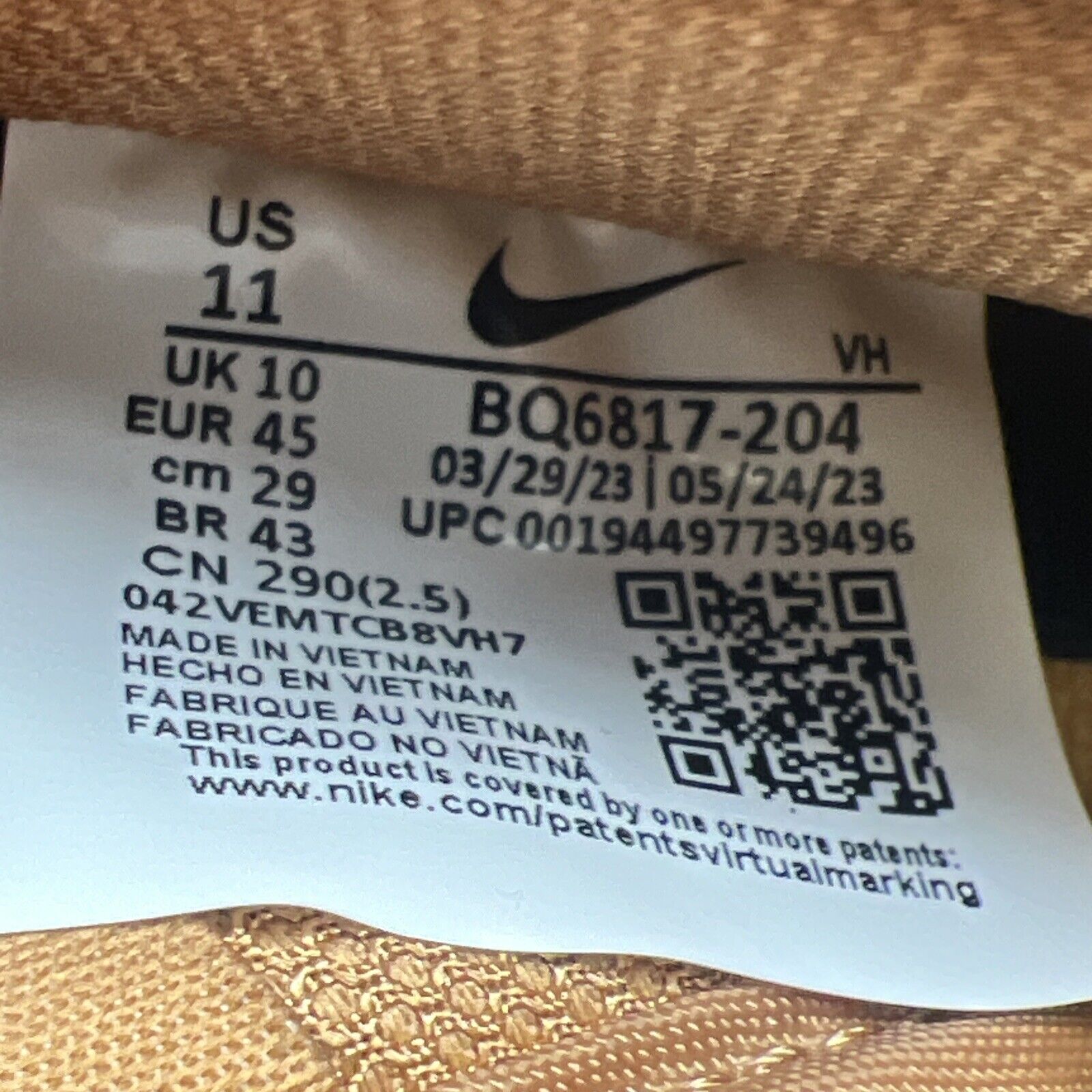 Size 11 - Nike Dunk Pro SB Low Wheat Mocha (BQ6817-204)