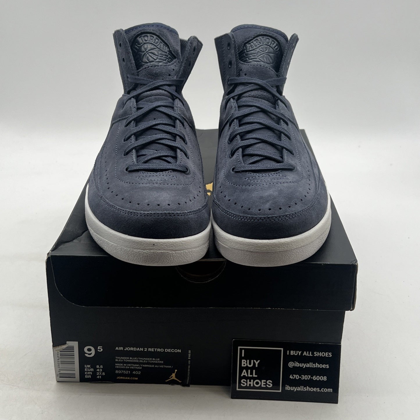Size 9.5 - Air Jordan 2 Retro Deconstructed Thunder Blue (897521-402)