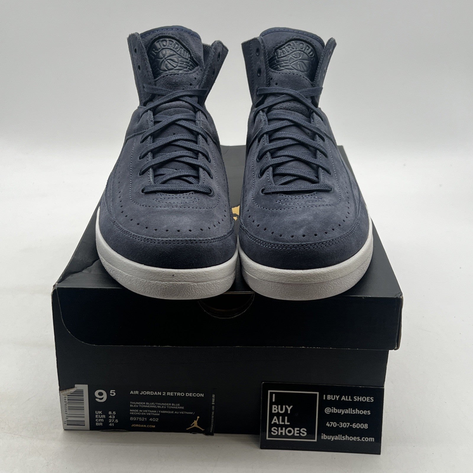 Size 9.5 - Air Jordan 2 Retro Deconstructed Thunder Blue (897521-402)