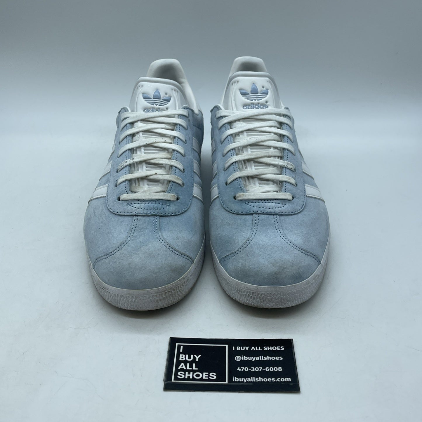 Size 11.5 - adidas Gazelle Clear Sky White Blue Suede Leather (BB5481)