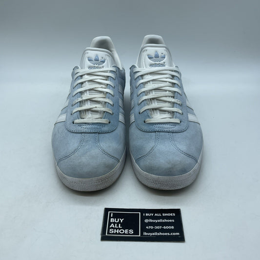 Size 11.5 - adidas Gazelle Clear Sky White Blue Suede Leather (BB5481)