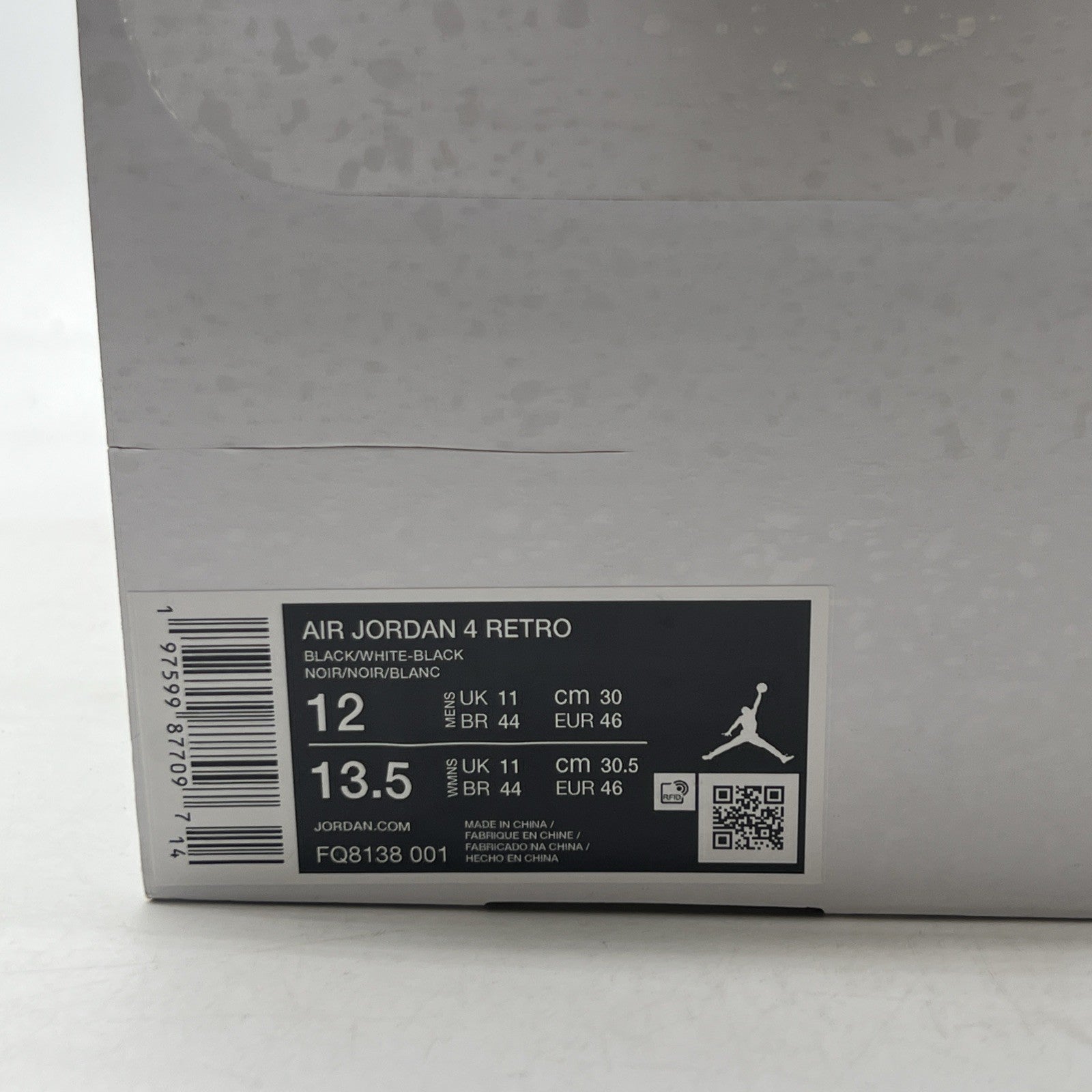Size 12 - Air Jordan 4 Retro White Thunder (FQ8138-001)