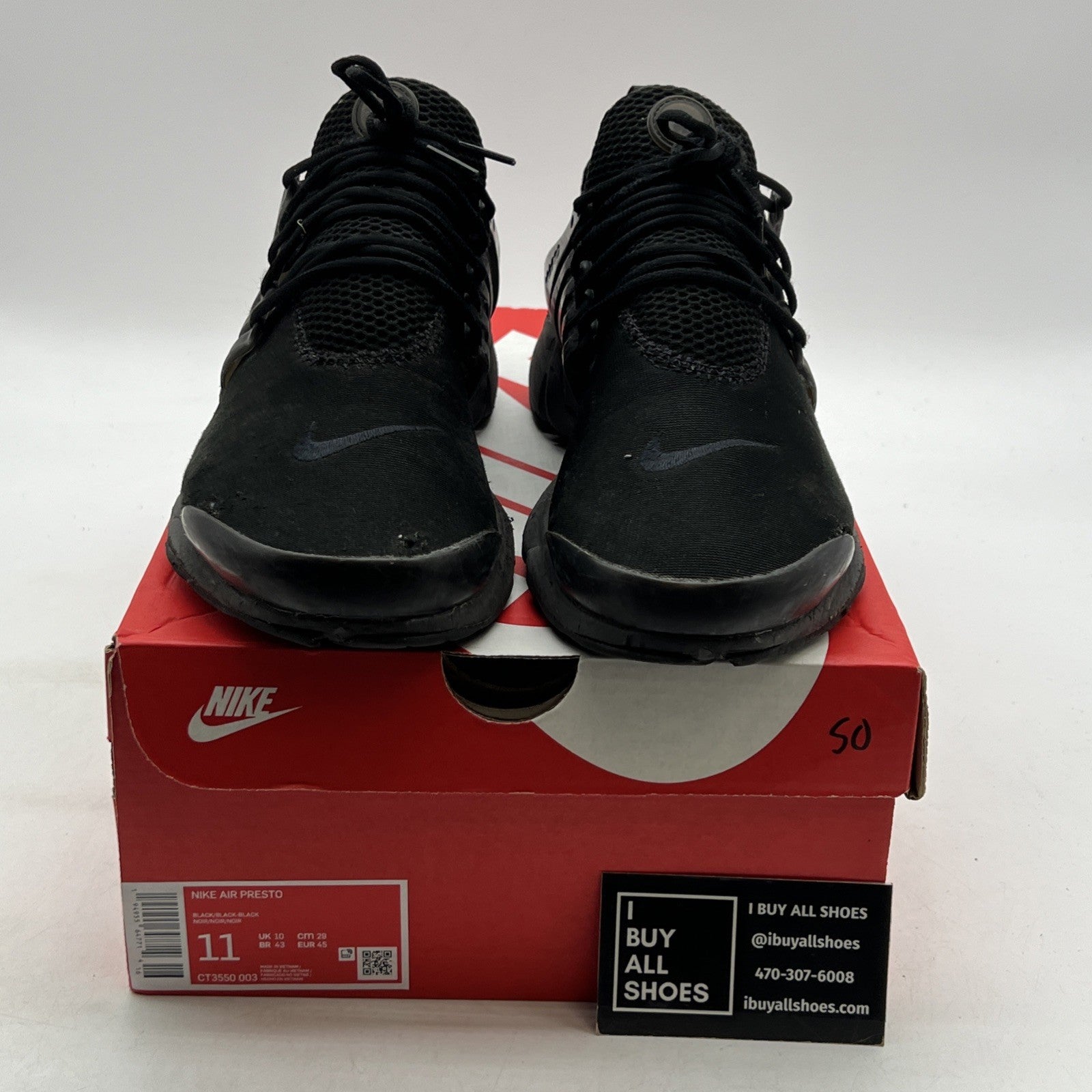 Size 11 - Nike Air Presto 2021 Triple Black (CT3550-003)