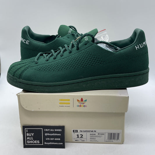 Size 12 - Adidas Pharrell x Superstar Primeknit Dark Green (S42928)