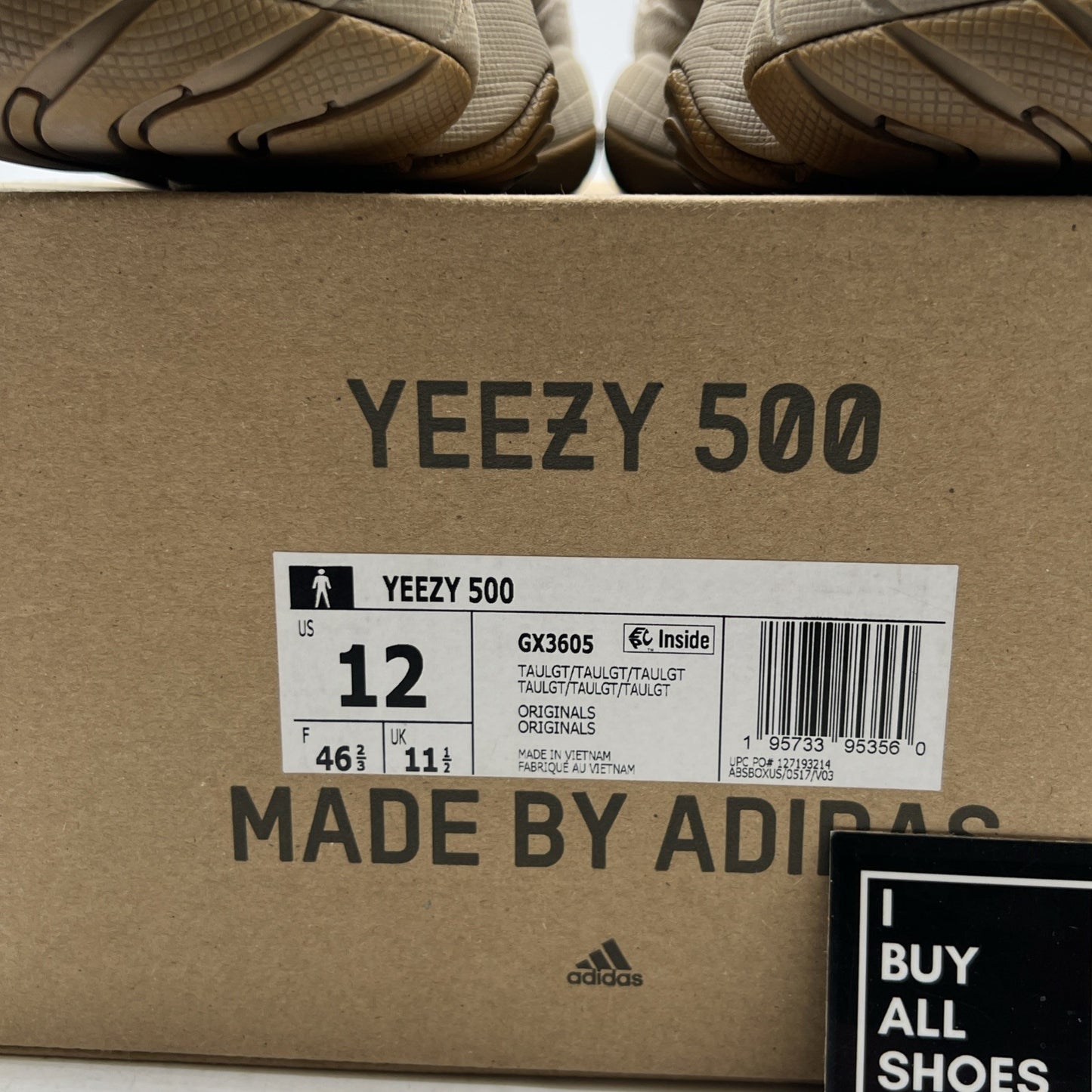 Size 12 - adidas Yeezy 500 Taupe Light (GX3605)