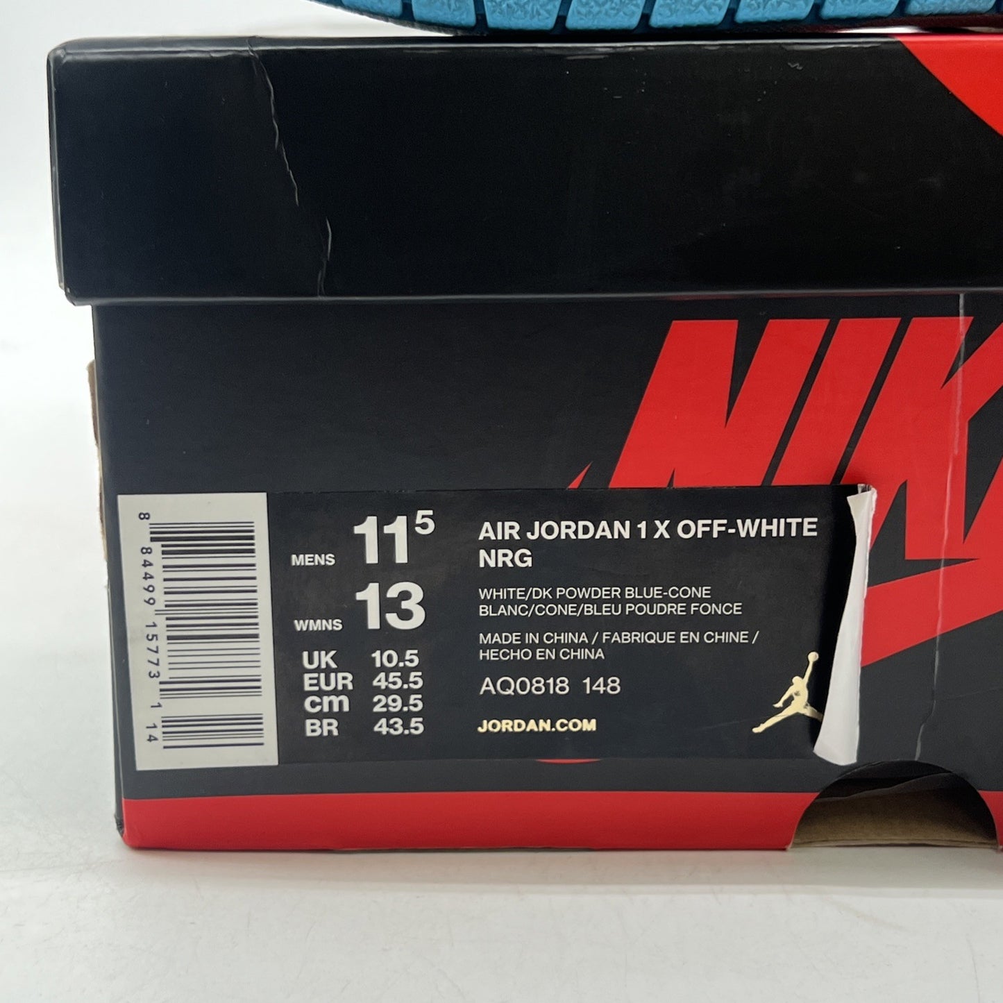 Size 11.5 - Air Jordan 1 Retro OG x Off-White High UNC (AQ0818-148)