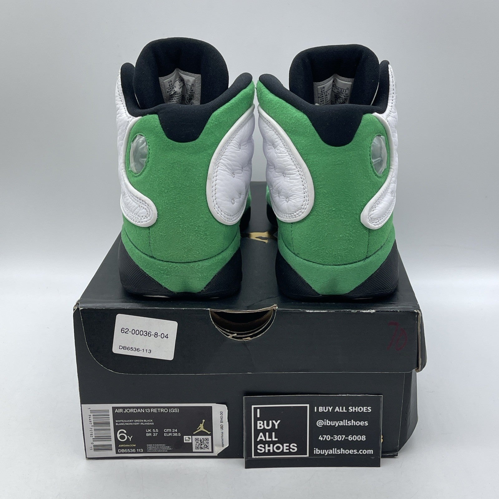 Size 6Y - Air Jordan 13 Retro Lucky Green 2020 - (DB6537-113)