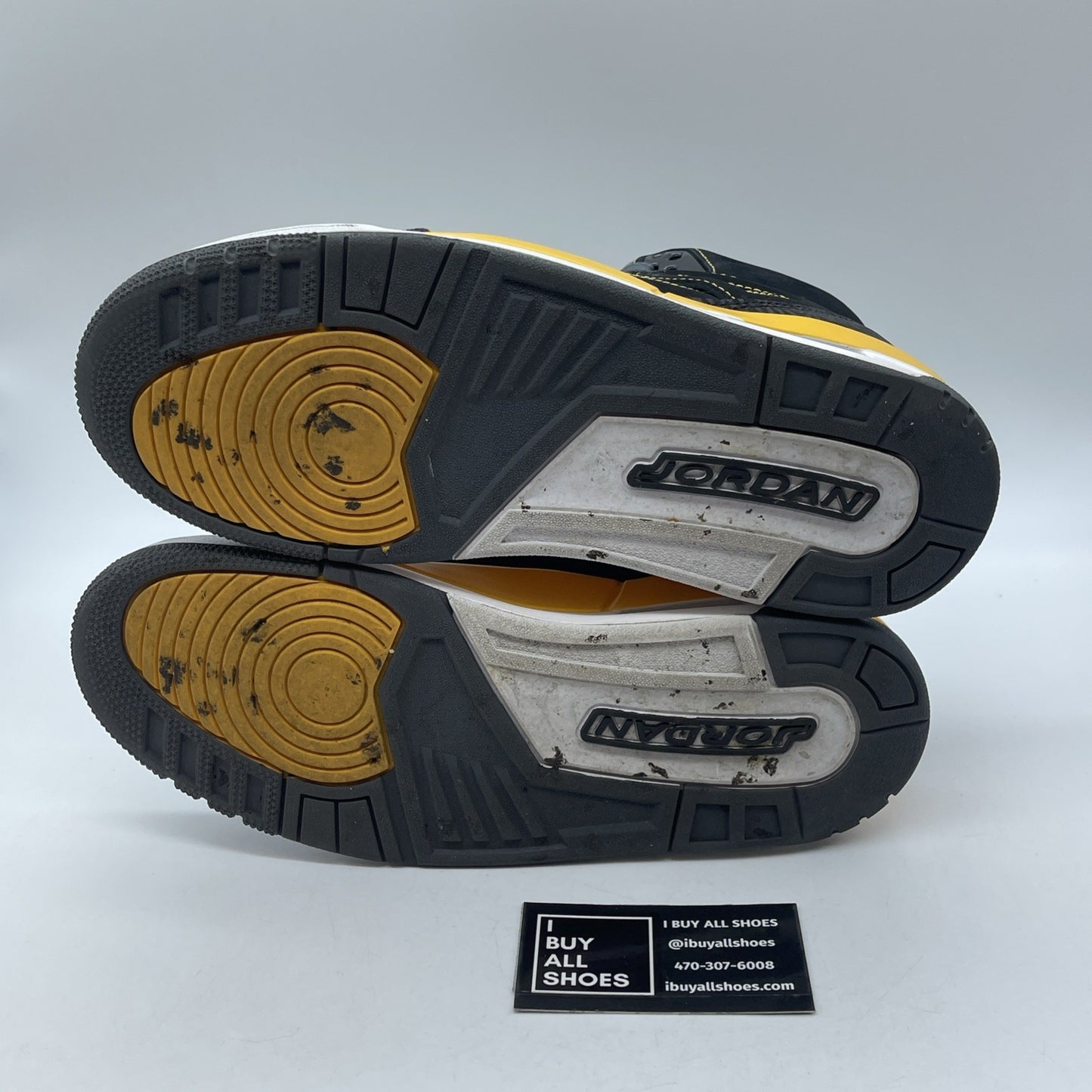 Size 9 - Jordan Spizike Black University Gold Yellow Suede (315371-030)