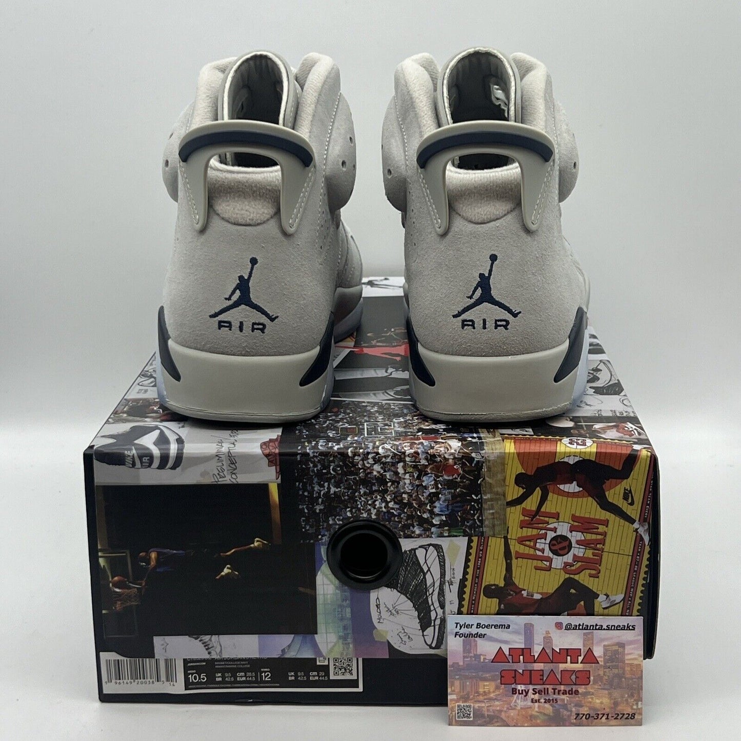 Size 10.5 - Jordan 6 Retro Mid Georgetown Brand New Og All Navy