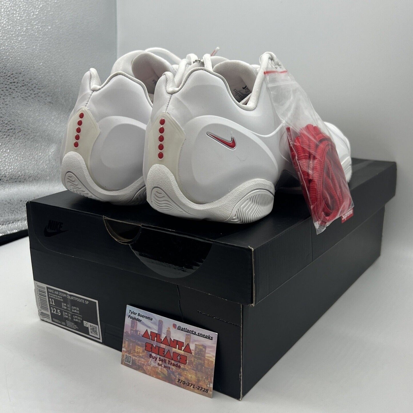 Nike x Supreme Air Zoom Courtposite SP White FB8934-100 Sneakers Men's 11 OG ALL