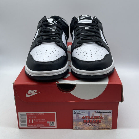 Size 11.5 - Nike Dunk Low Black White Leather (DD1391-100)
