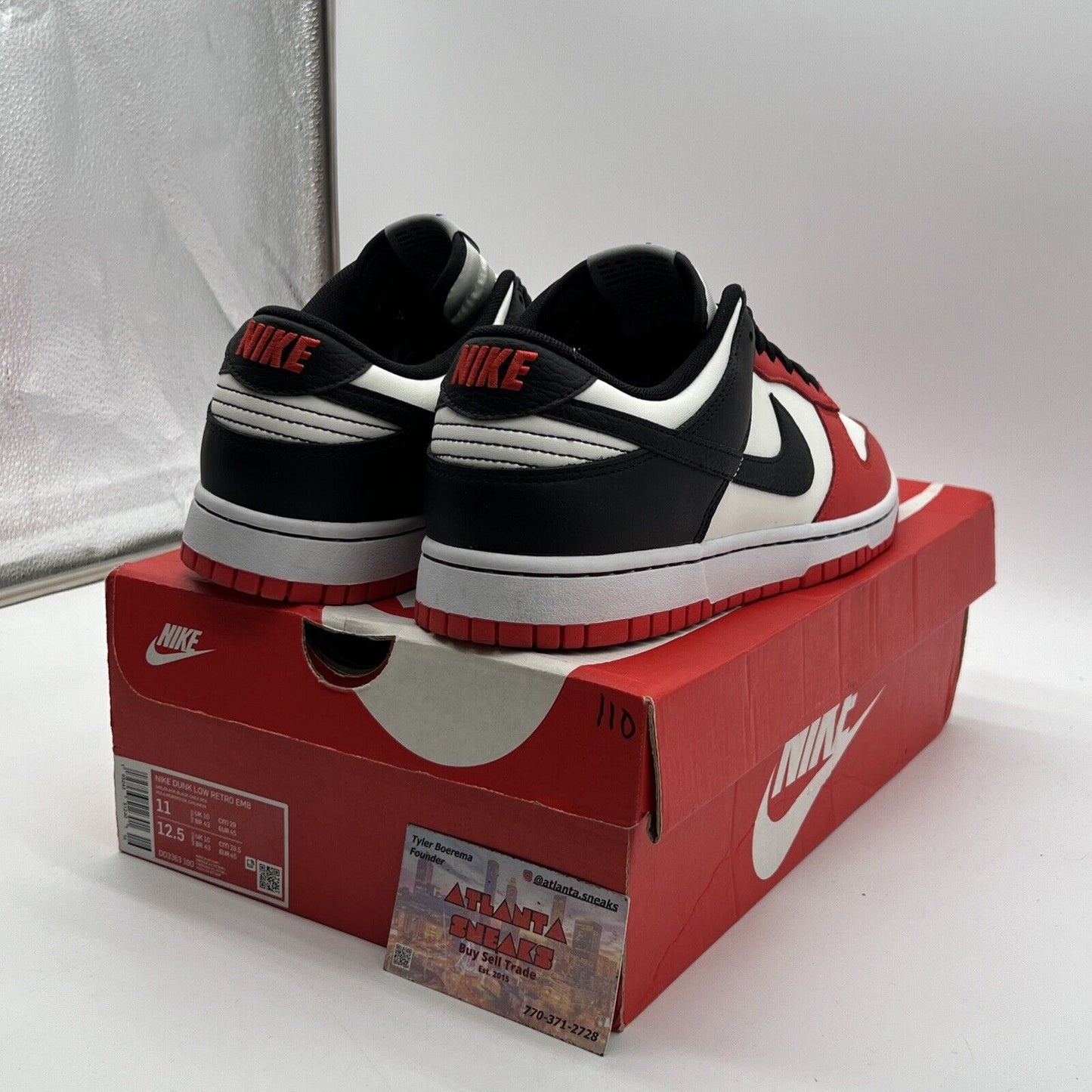 Size 11 - Nike Dunk Low EMB x NBA 75th Anniversary - Bulls 2021 (DD3363-100)