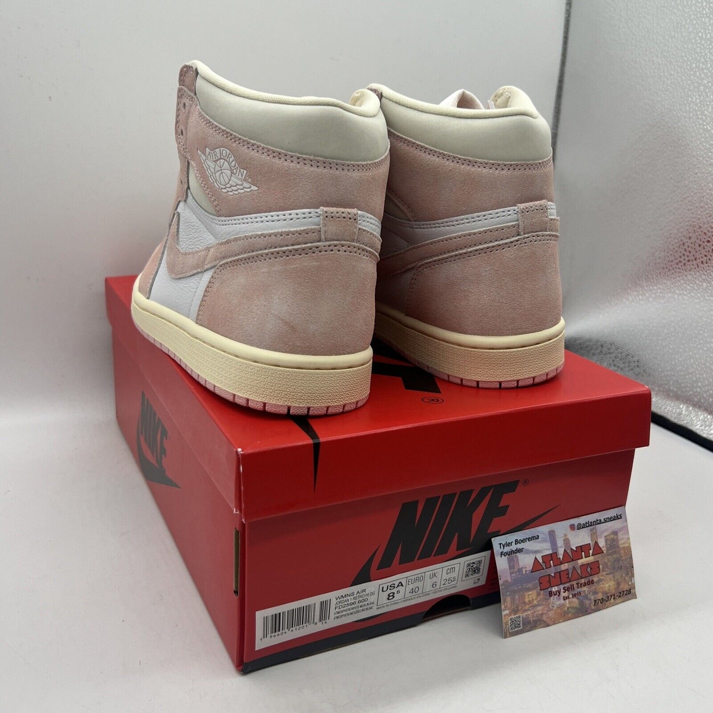 Nike Air Jordan 1 Retro OG High Washed Pink Size 12 FD2596-600 Brand New Og All