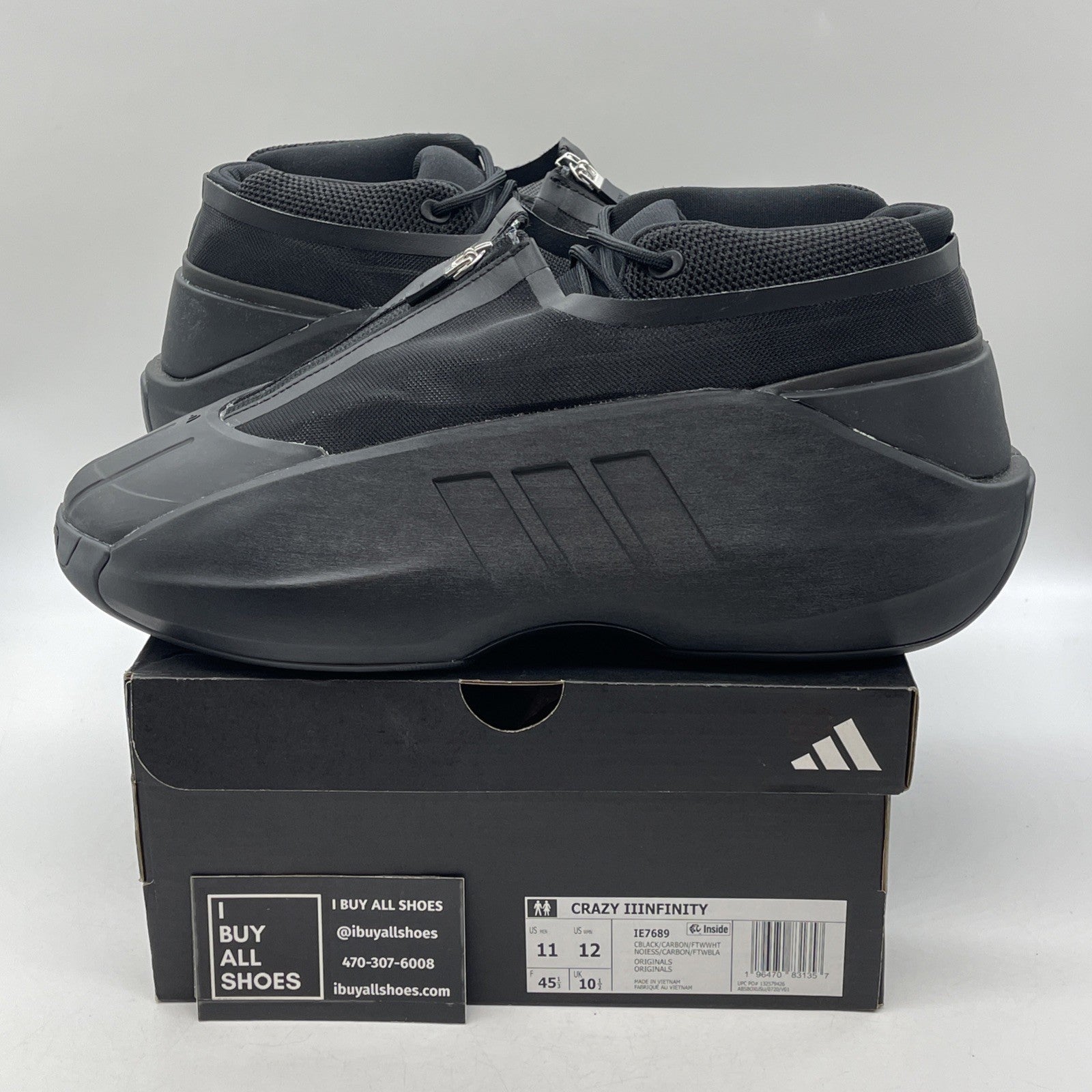 Size 11 - adidas Crazy IIInfinity Triple Black (IE7689)