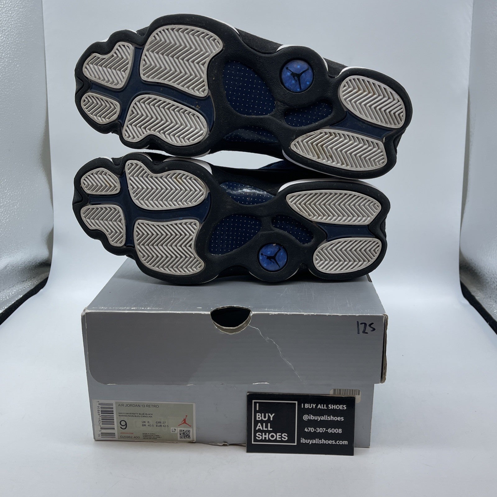 Size 9 - Jordan 13 Navy 2022 Black Suede Leather (DJ5982-400)