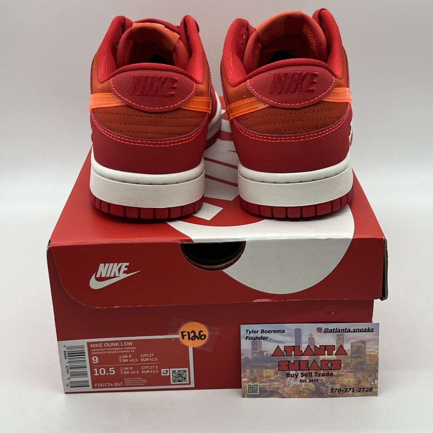 Size 9 - Nike Dunk Low Atlanta 2023 Brand New Og All