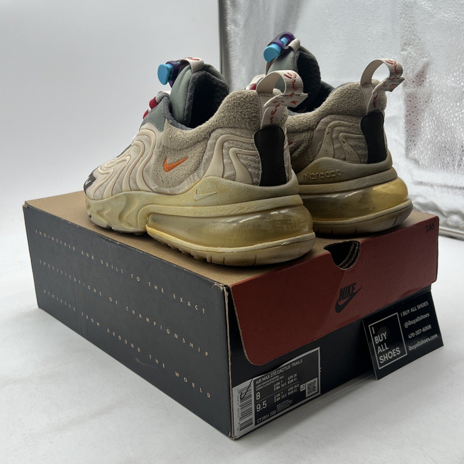 Size 8 - Nike Travis Scott x Air Max 270 React ENG Cactus Trails (CT2864-200)