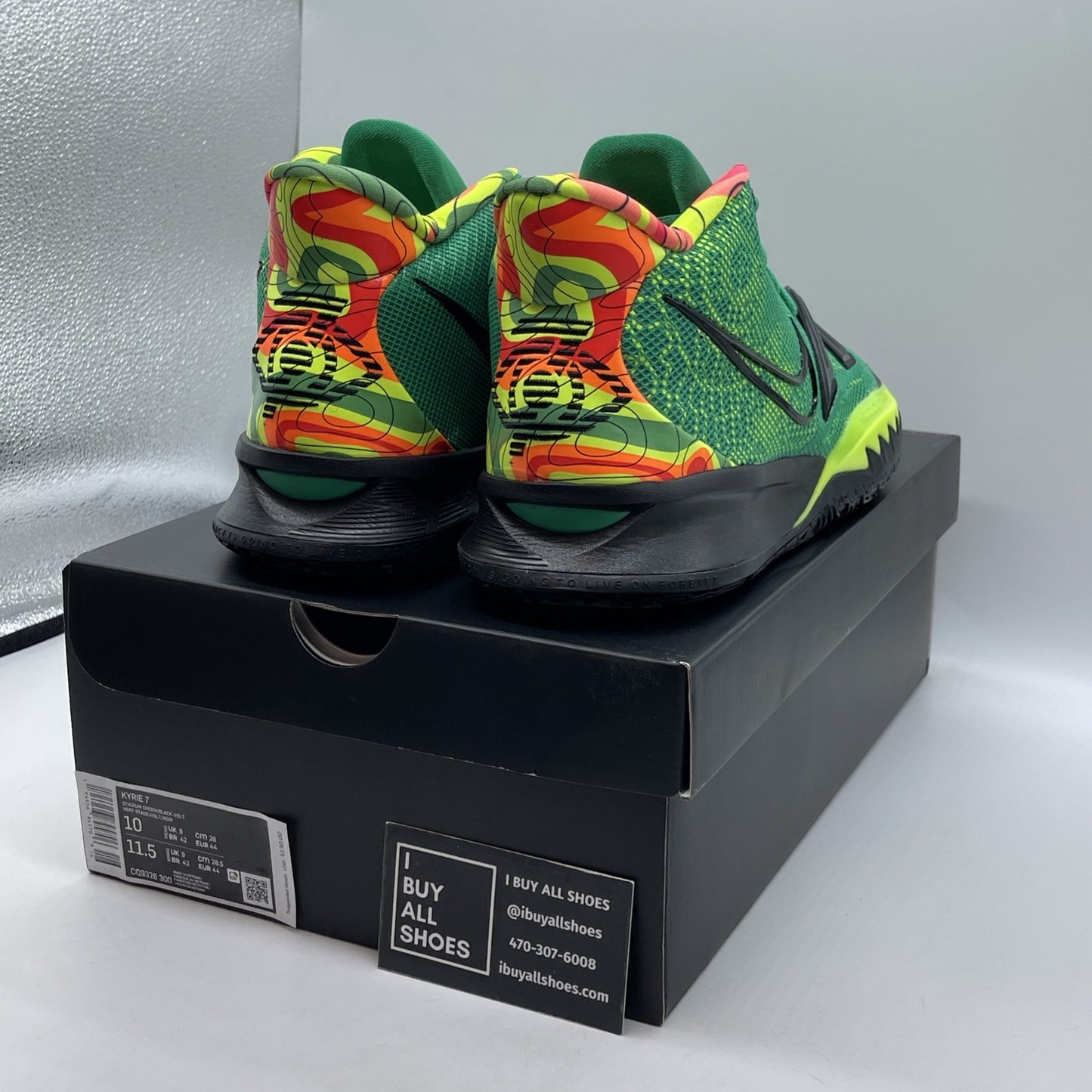 Size 10 - Nike Kyrie 7 Ky-D Weatherman Green Black Suede Leather (CQ9326-300)