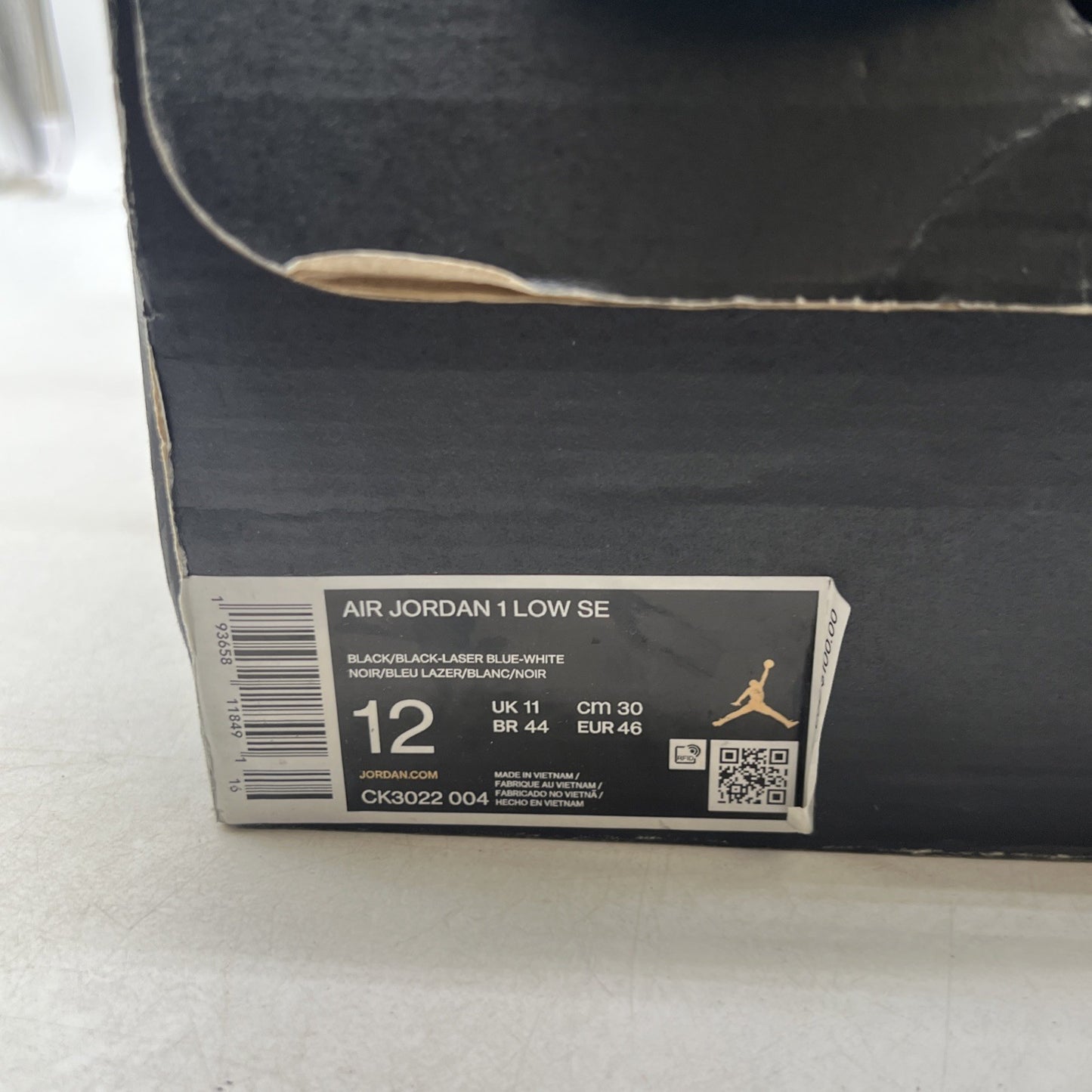 Size 12 - Air Jordan 1 SE Low Laser Blue (CK3022-004)