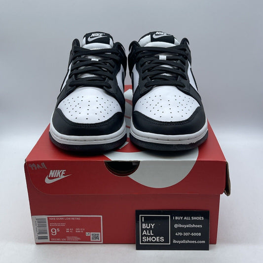 Size 9.5 - Nike Dunk Low Black White Suede Leather  (DD1391-100)