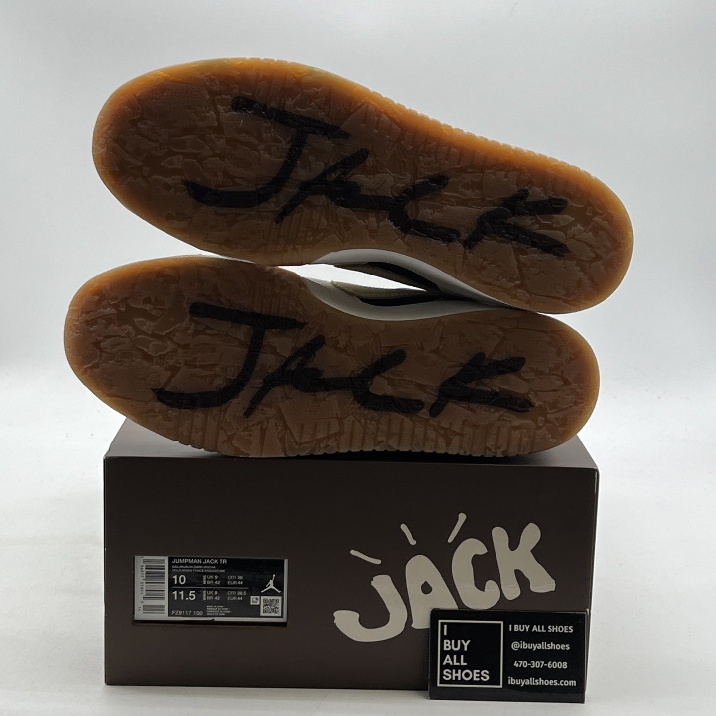 Size 10 - Travis Scott x Jordan Jumpman Jack TR Sail (FZ8117-100)