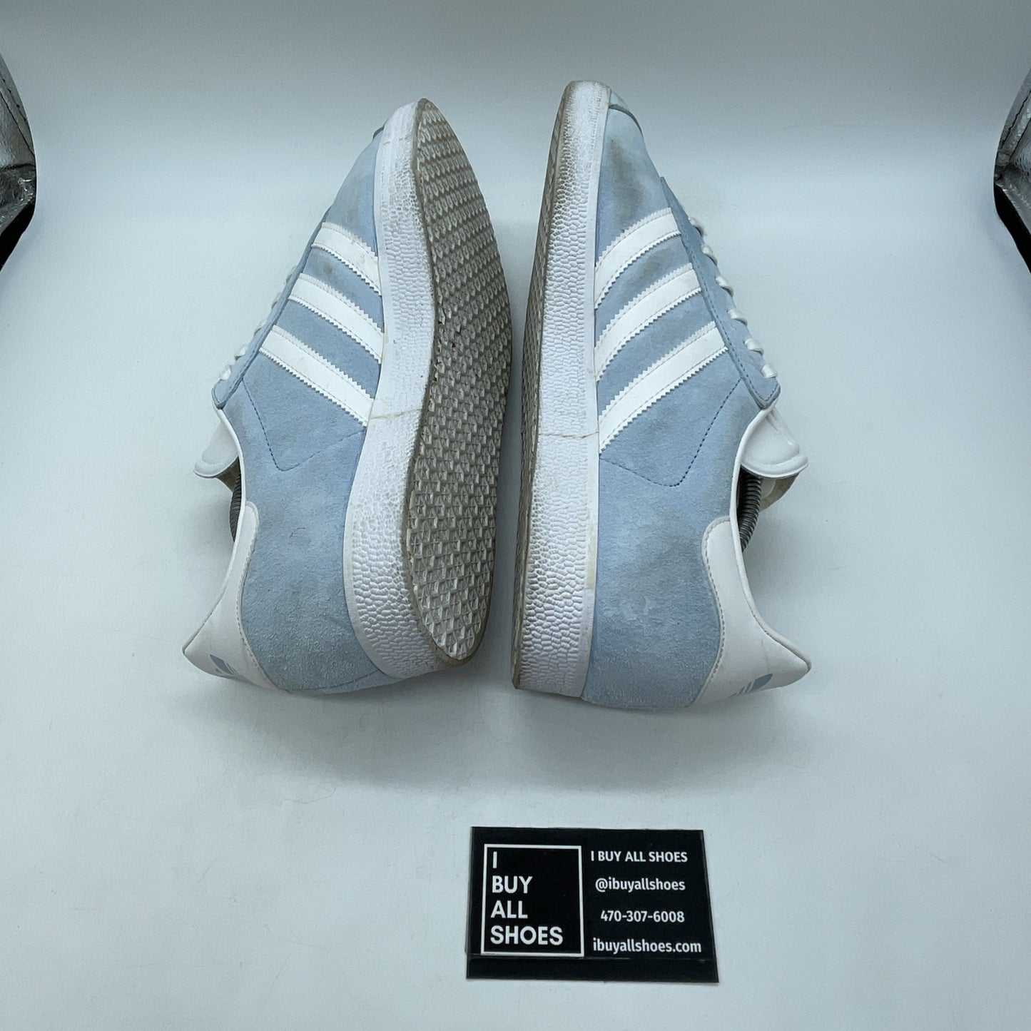 Size 11.5 - adidas Gazelle Clear Sky White Blue Suede Leather (BB5481)