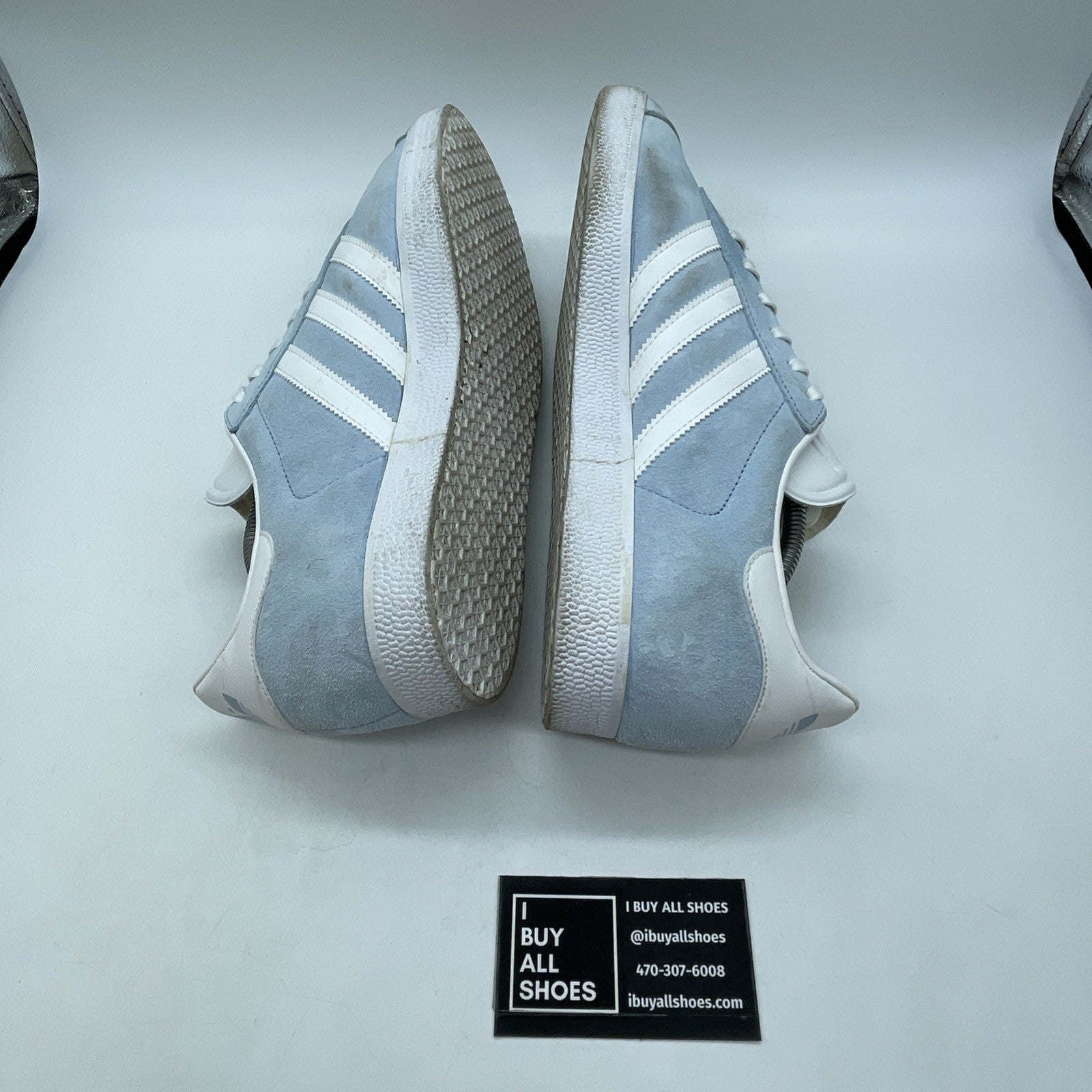 Size 11.5 - adidas Gazelle Clear Sky White Blue Suede Leather (BB5481)