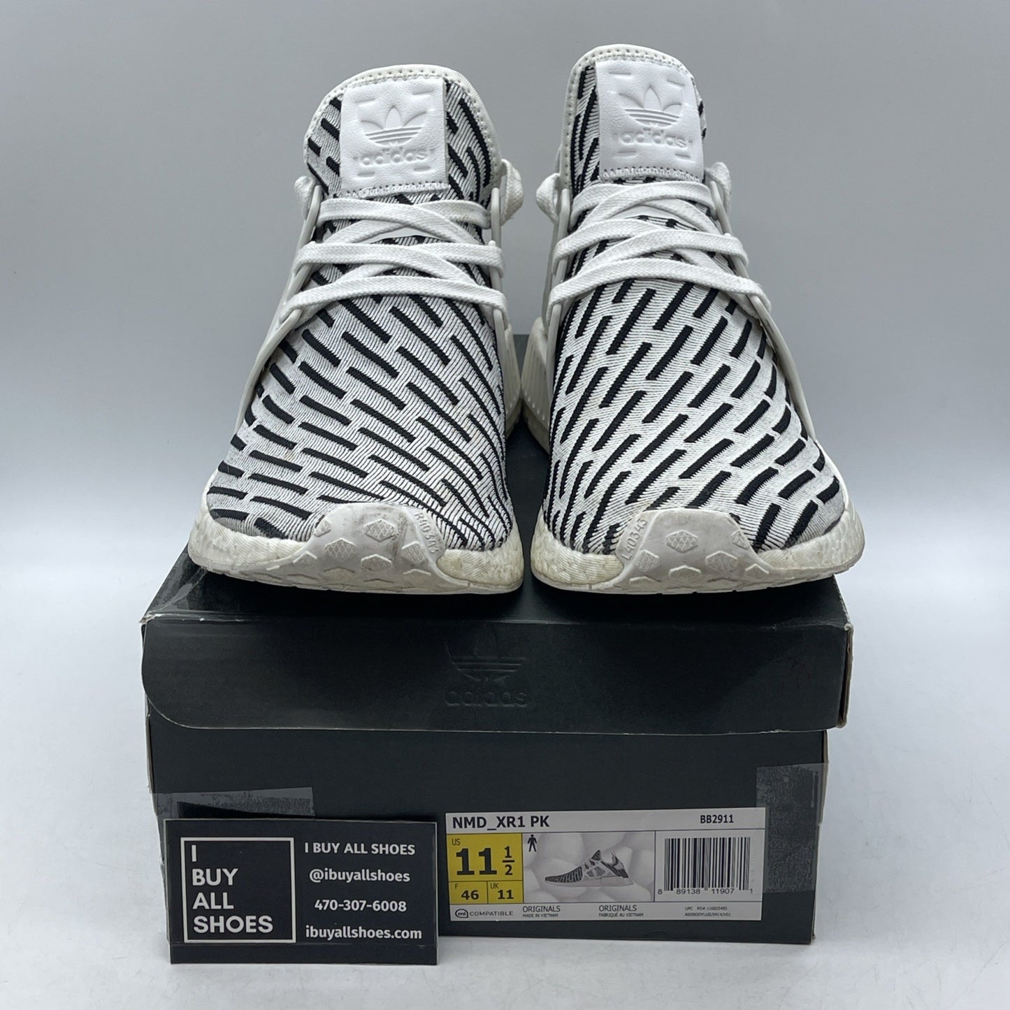 Size 11.5 - Adidas NMD_XR1 PK Zebra (BB2911)