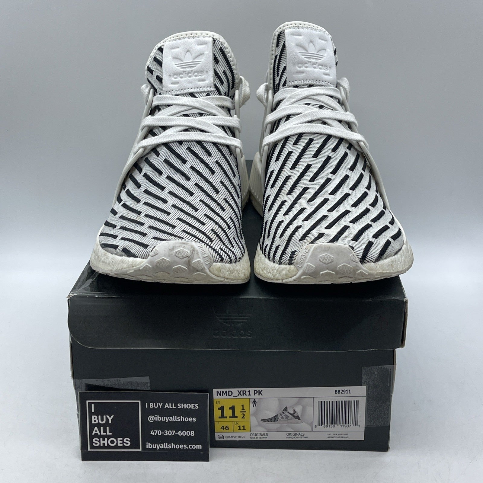 Size 11.5 - Adidas NMD_XR1 PK Zebra (BB2911)