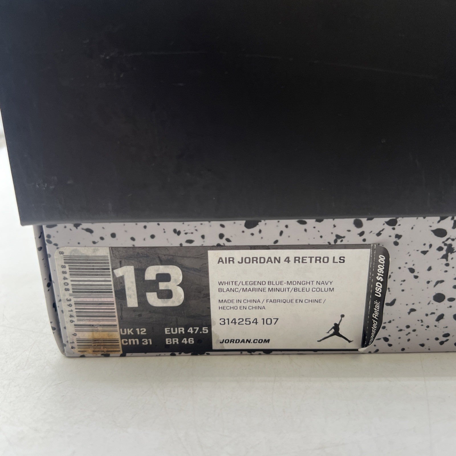 Size 13 - Air Jordan 4 Retro LS Columbia (314254-107)