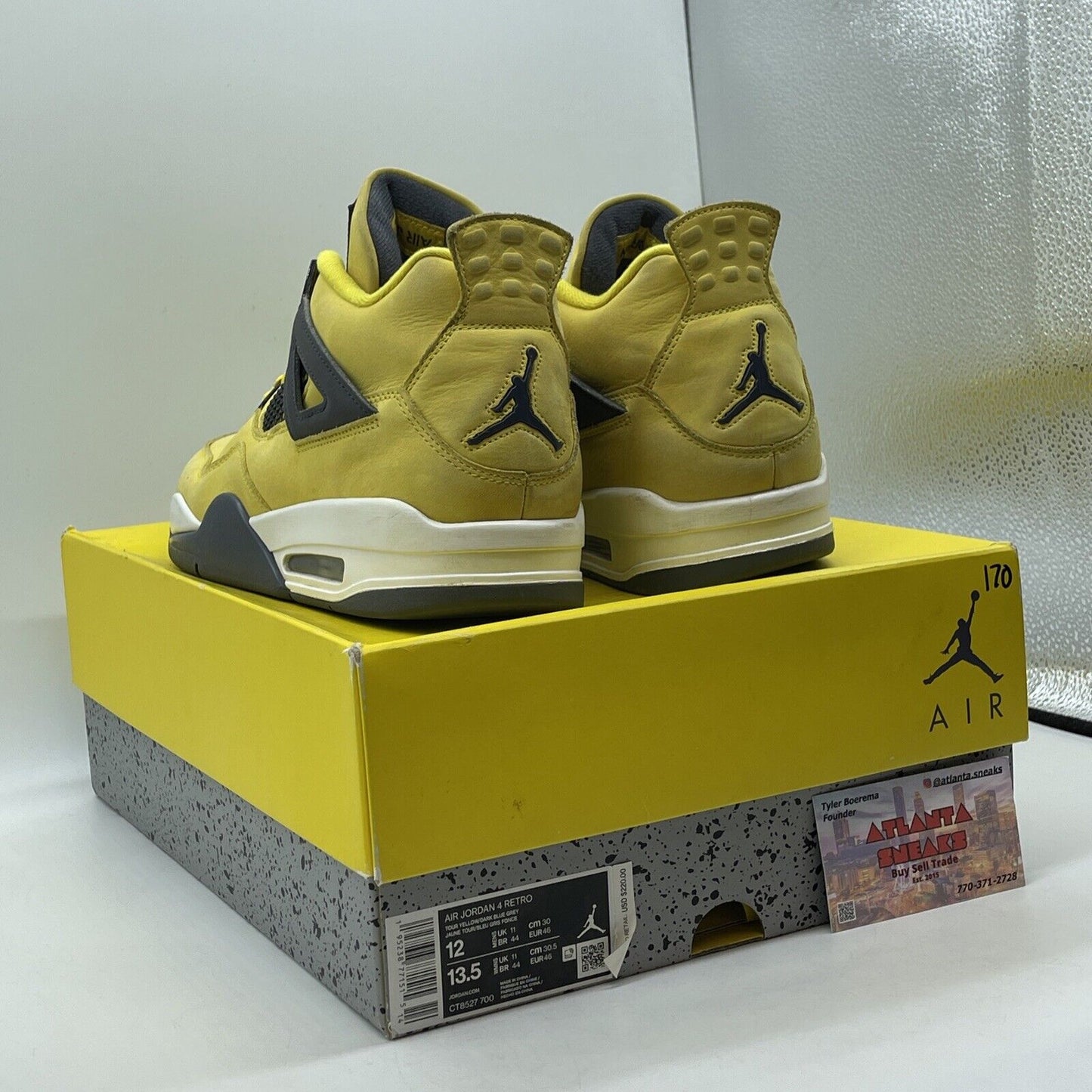 Size 12 - Jordan 4 Retro Mid Lightning White Yellow Black (CT8527-700)